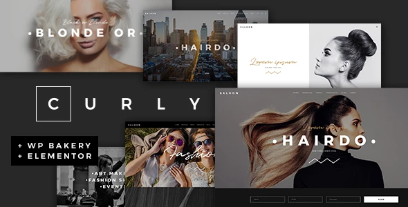 Curly – A Stylish WordPress Theme for Hairdressers and Hair Salons
